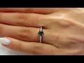 .80 ct black round cut diamond solitaire engagement ring 10k white gold