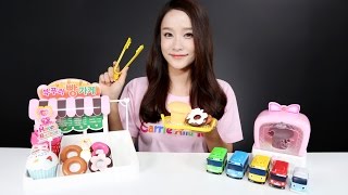 Kongsuni bakery toys \u0026 Baby doll 콩순이 부푸러 빵가게 장난감 과 캐리의 빵만들기 소꿉놀이 CarrieAndToys