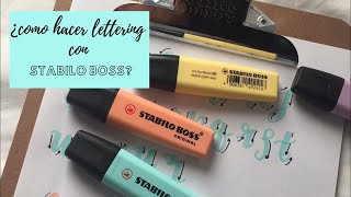 ¿COMO HACER LETTERING CON STABILO BOSS? | Lettering con punta biselada🖊 | sourgravity