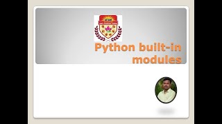 python built in modules-math module