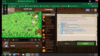 codecombat: backwoods forest - teleport lasso solution
