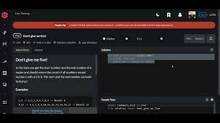 Codewars | Don't give me five! | Python 7 kyu
