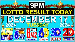 Lotto Result Today 9pm December 17 2024 PCSO