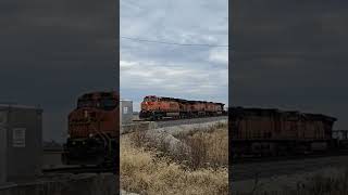 🔥🔥 Blistering-Fast BNSF Muscle!!! #shorts #short #bnsf #train #railfans #trainspotting