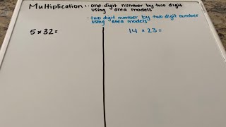 Multiplication using Common Core Math - single digit by double digits