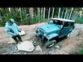 【三河 林道】ランクルとランクルとセローと下キャニ【landcruiser】（ランクル40　ランクル70）