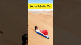 Social Media Vs Reality 🤯😂 #explore #nature #adventure #socialmediavsreality #shorts