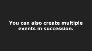 Tutorial: Manually Creating Events