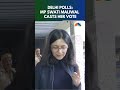 delhi elections 2025 rajya sabha mp swati maliwal casts her vote battle for delhi n18s