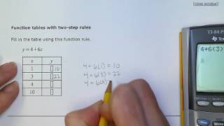 ALEKS Function tables with two step rules (BR)