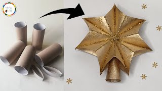 Niesamowite rękodzieło ♻️⭐️Śliczna gwiazdka z rolek po papierze toaletowym⭐️Christmas Decor Tutorial