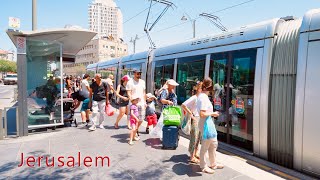 Beautiful Jerusalem. Summer walk to the city center