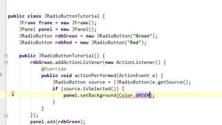 Java swing GUI tutorial #24: JRadioButton