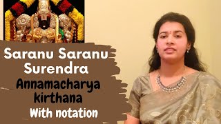 #49 Saranu Saranu Surendra Sannutha | Annamacharya Kirthana Tutorial