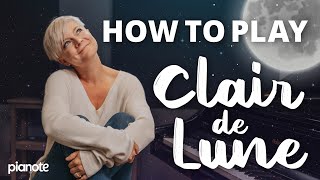 How to play: Clair de Lune 🌕🎹 (Beginner piano lesson)