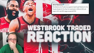 RUSSELL WESTBROOK TRADED TO HOUSTON ROCKETS FOR CHRIS PAUL REACTION