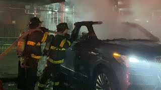 FDNY Manhattan 10-24 Box 1348 Car Fire with Minor Extension to Scaffolding