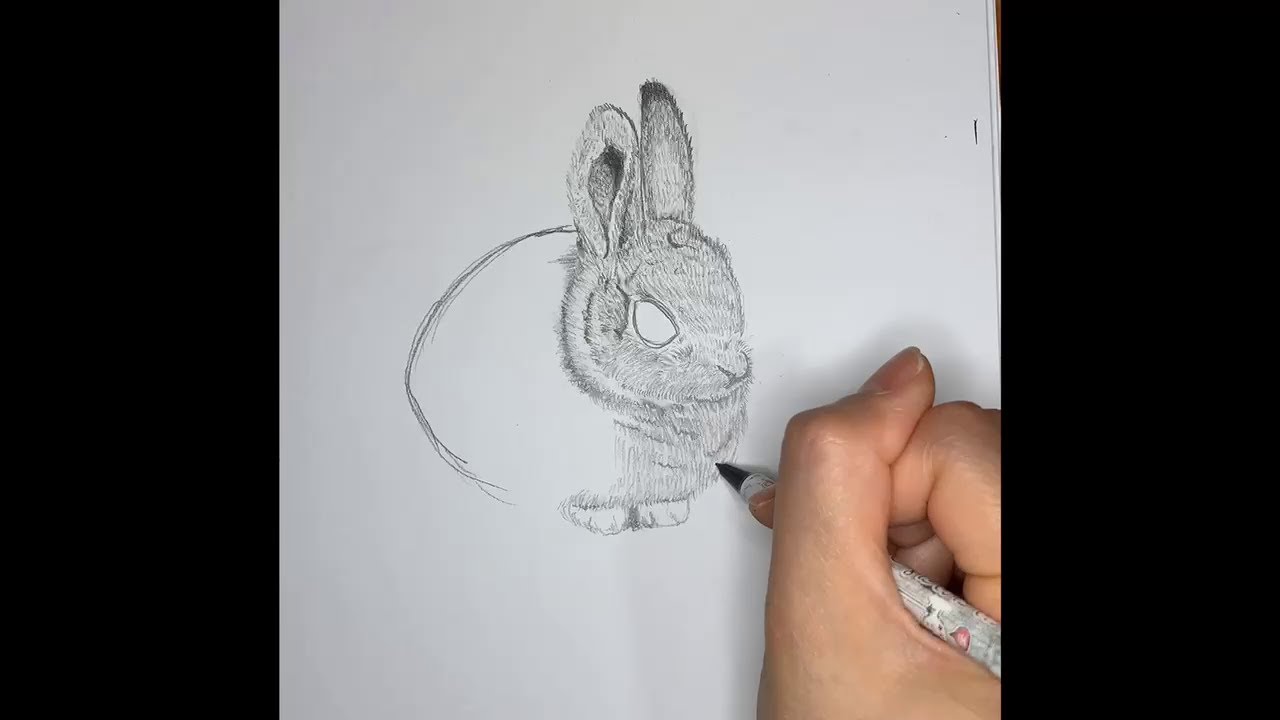 Time Lapse Pencil Drawing Of A Young Rabbit Youtube