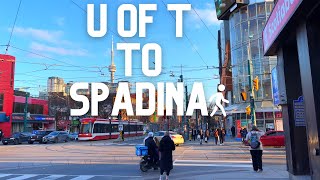 University of Toronto St George campus to Spadina Ave Toronto Walk, March 2022