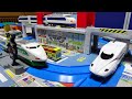 Plarail Shinkansen ☆ A Japanese retro Shinkansen ran on the course of stations and bridges!