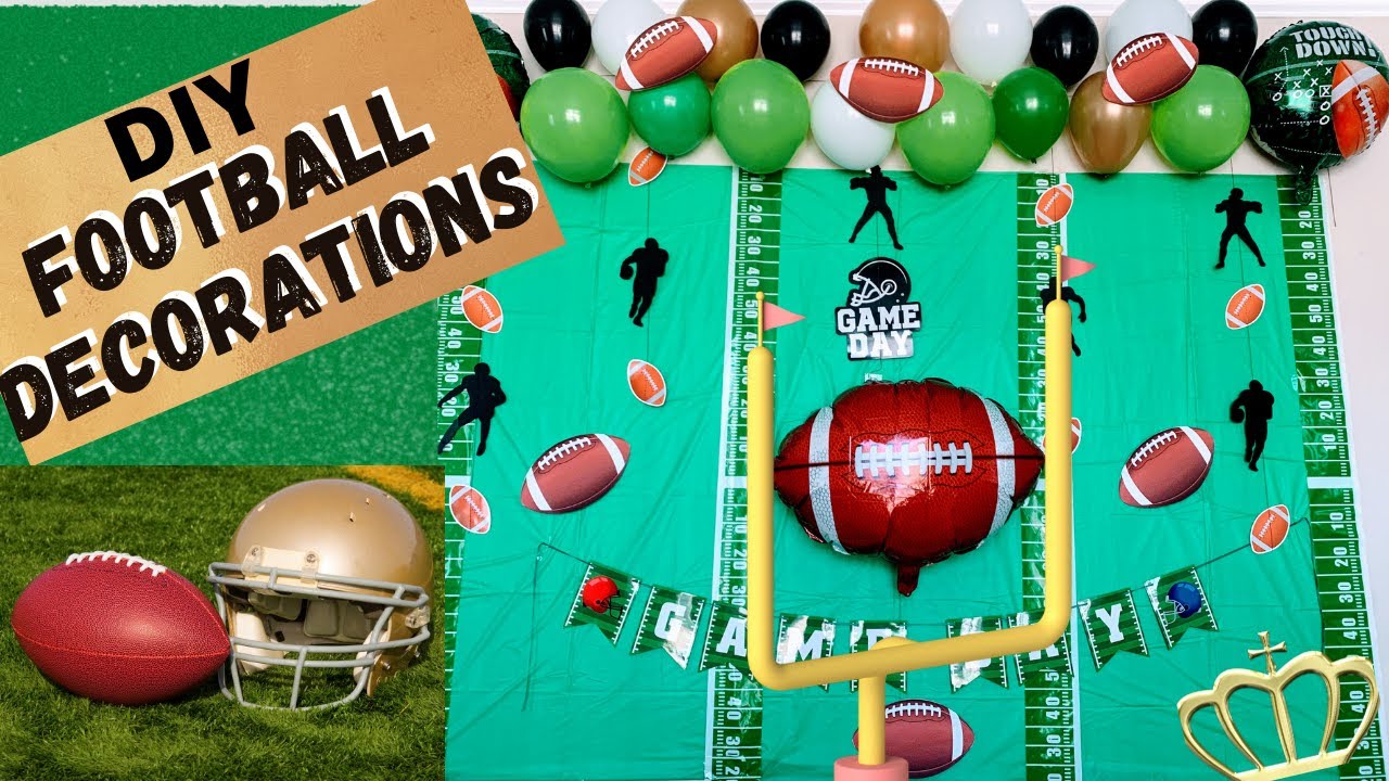 Football Party Decorations | DIY Super Bowl Party Backdrop - YouTube