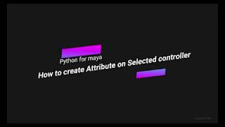 How to create Attribute on Selected Controll #python