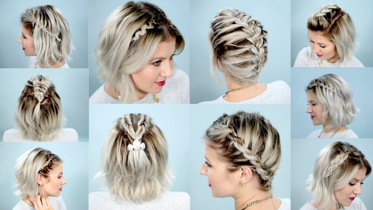 10 Easy Braids For Short Hair Tutorial Milabu Youtube