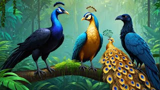 चालाक कौआ और सुनहरे पंख || Clever crow and golden fur ||