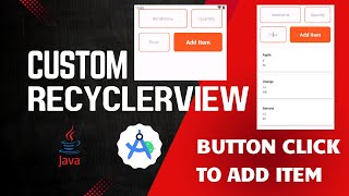 Button Click to Add RecyclerView Android Studio | RecyclerView Android