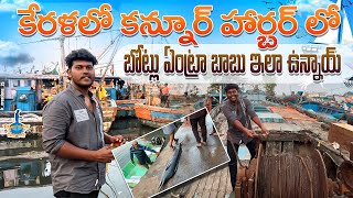 Kerala కన్నూర్ హార్బర్ లో నా మొదటి వీడియో...//Azhikkal fishing harbour // Telugu Abbai Thadaka //