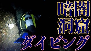 [4K] 都内から2時間で行ける洞窟で暗闇ダイビング！【熱海 小曽我洞窟】タコもいるよ