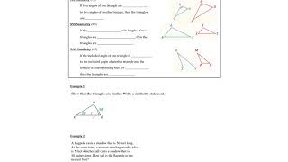 8Geometry 8.2-8.3 Triangle Similarity