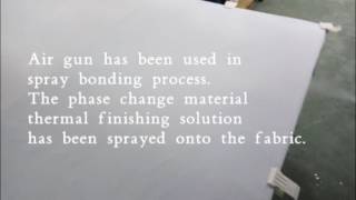 phase change material textile demonstration