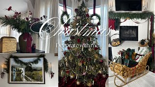 🎄Christmas Decorate With Me 2024 | Christmas Tree Decorating | ~Classic & Nostalgic~ | Living Room