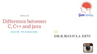 Difference between C, C++ and Java