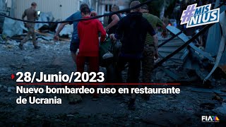 #MisNius | Un nuevo bombardeo ruso en restaurante ucraniano deja varios heridos, entre ellos niños