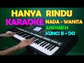 HANYA RINDU ANDMESH - KARAOKE NADA WANITA ,HD