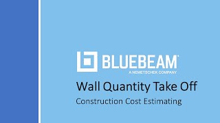 Wall Quantity Takeoff with Bluebeam