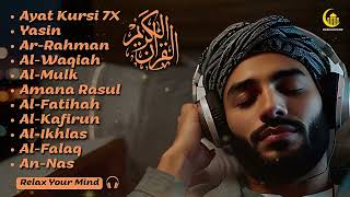 Peaceful Quran Recitation of Ayat Kursi 7x,Surah Yasin,Ar Rahman,Waqiah,Al Mulk,Alfatiha, Almoeathat