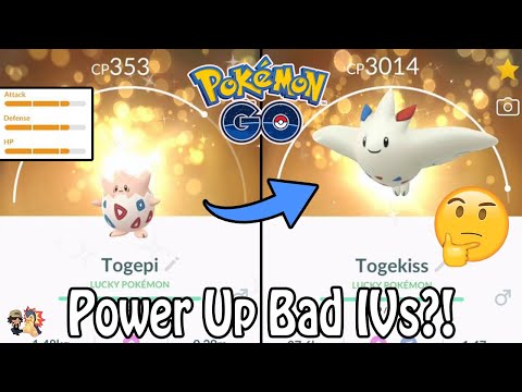 Should You Power Up Lucky Pokemon With BAD IVs In Pokémon GO?! (2019) Shiny Togepi Evolution