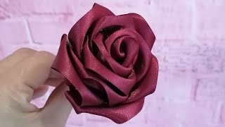 Como hacer una rosa con listón! Súper fácil!!! :)