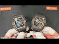 richard mir rm055 black gold asia limited edition regular movement comparison vaucher movement