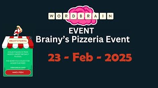 Wordbrain Pizzeria Event February 23 2025 Answers | Wordbrain Pizzeria Event 2025