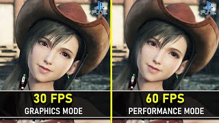 Final Fantasy 7 Rebirth | PS5 | Graphics (30 FPS) vs Performance Mode (60 FPS) | Graphics Comparison