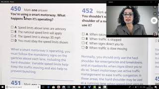 بخش نهم از سوال ٤٥٠ تا سوال ٤٥٧ از كتاب theory test for car drivers در uk با دريا Darya