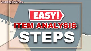 ITEM ANALYSIS EXPLAINED