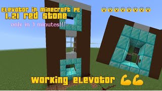 Elevator in Minecraft pocket and Bedrock edition ||Minecraft redstone 1.21 build