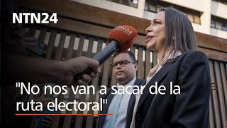 "No nos van a sacar de la ruta electoral": María Corina Machado a su salida del Tribunal Supremo