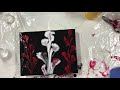 65 how to do a dramatic string pull on fluid acrylic paint.