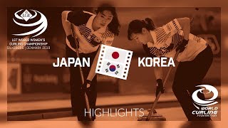 HIGHLIGHTS: Japan v Korea - bronze medal game - LGT World Women's Curling Championship 2019